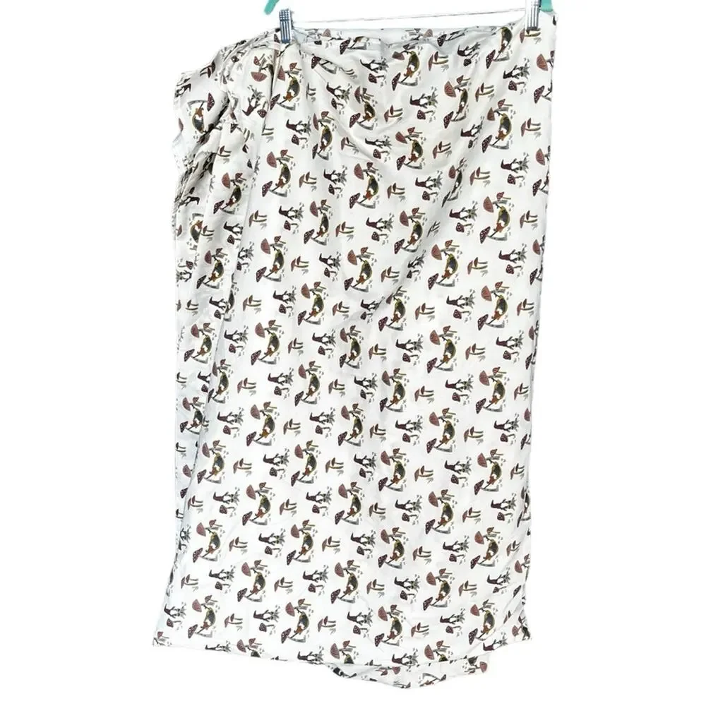 Cynthia Rowley gnomes mushrooms twin flat sheet